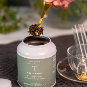 Gold Tea Measuring Spoon in use