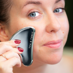 Tea and Tonics Gua Sha being used in face massage