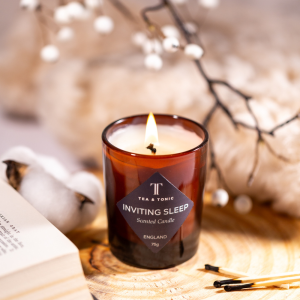 Inviting Sleep Scented Candle Lit